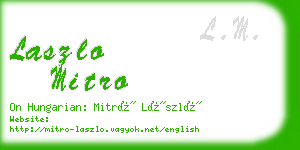 laszlo mitro business card